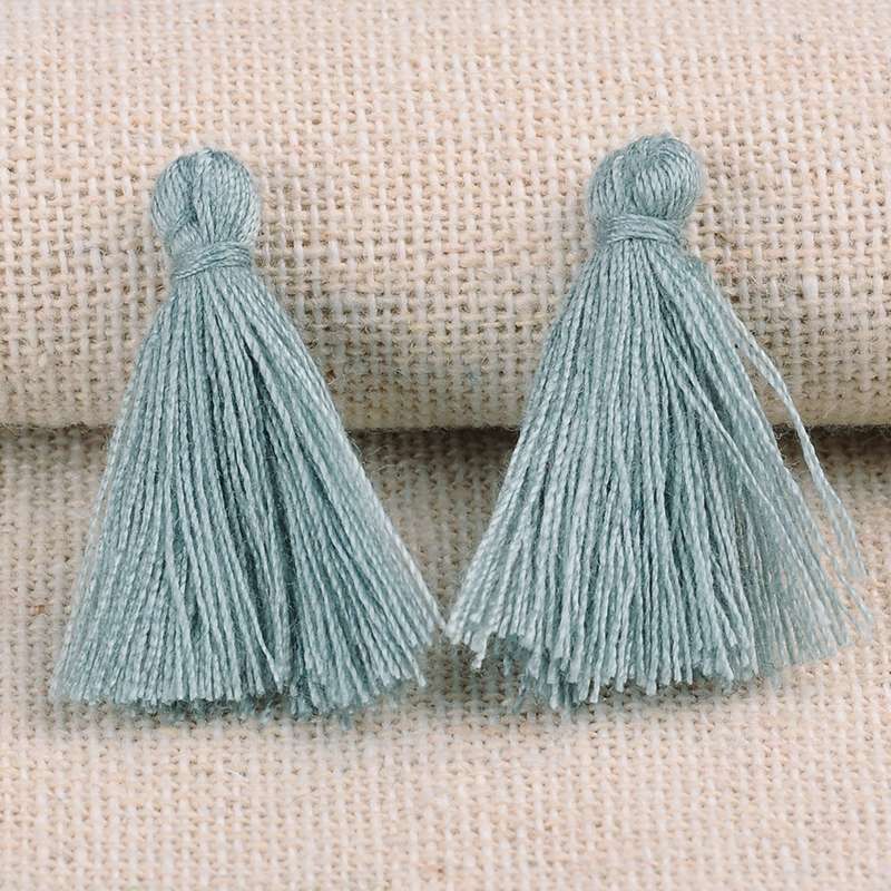 PandaHall Polyester Tassel Pendant Decorations, LightSteelBlue, 26~30x4mm; about 300pcs/bag Polyester Blue