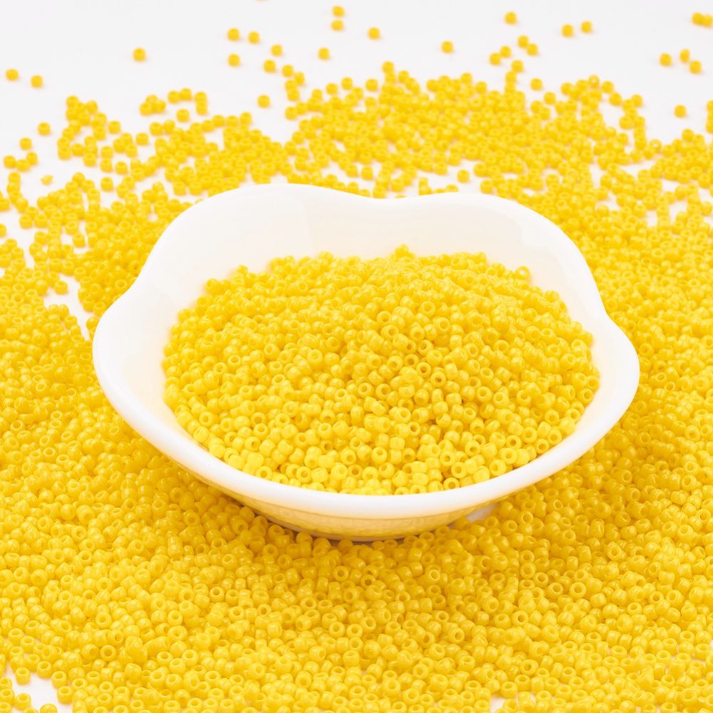 PandaHall TOHO&reg Japan Import Glass Round Seed Beads, 11/0 Opaque, Gold, 2x1.5mm, Hole: 0.5mm; about 933pcs/10g Glass Gold