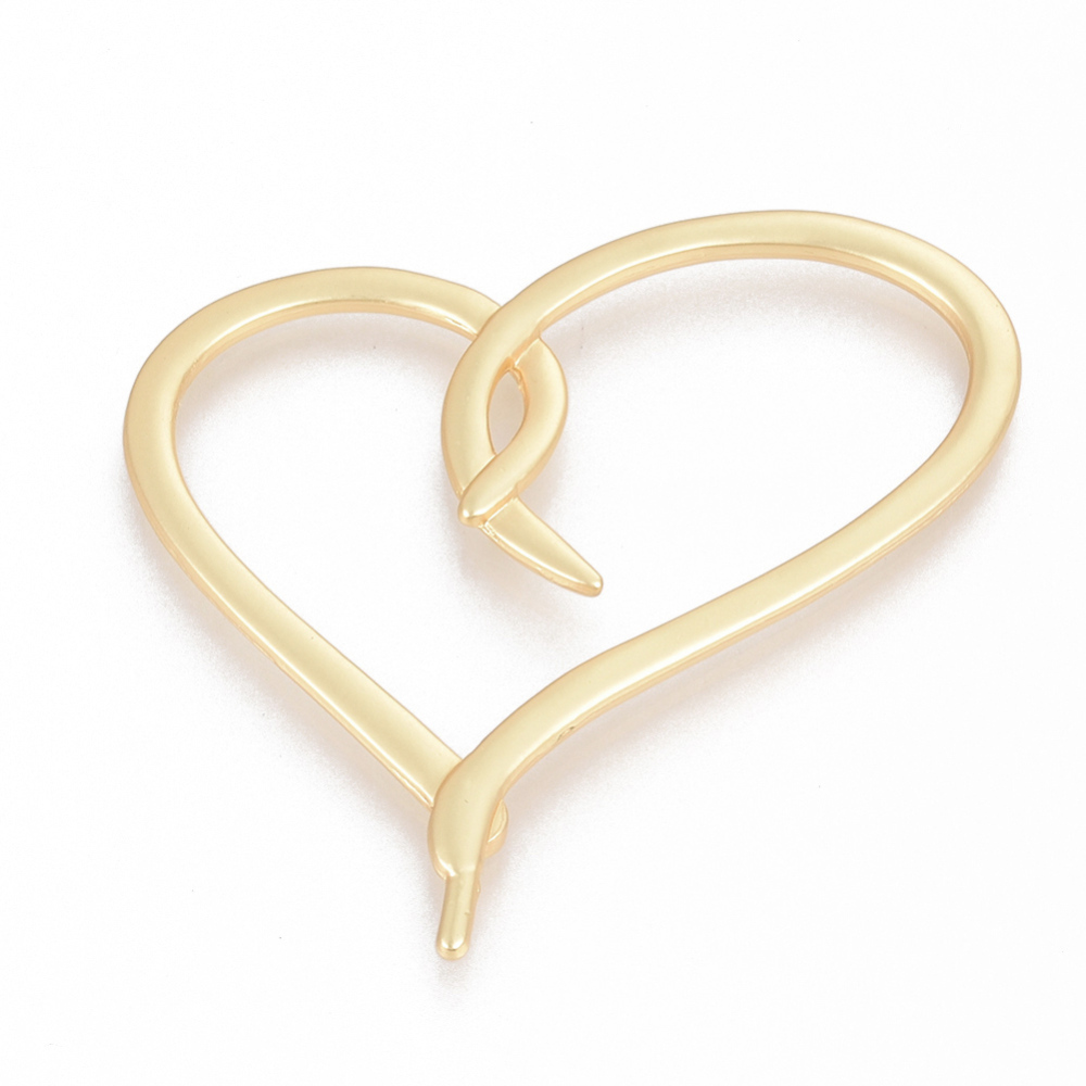 PandaHall Alloy Big Pendants, Matte Style, Heart, Cadmium Free & Lead Free, Real Gold Plated, 62x62.5x3mm Alloy Heart