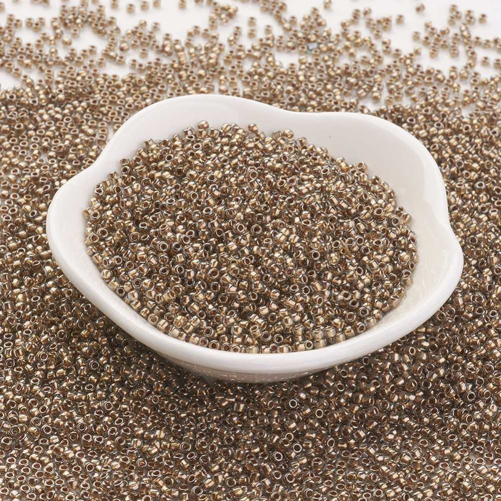 PandaHall TOHO&reg Japan Import Glass Round Seed Beads, 11/0 Inside Colours Lustered, Camel, 2x1.5mm, Hole: 0.5mm; about 900pcs/10g Glass...