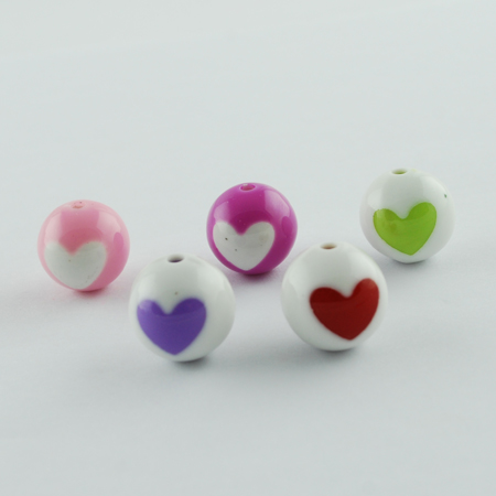 PandaHall Colorful Acrylic Beads, Round, Mixed Color, 8mm, Hole: 2mm Acrylic Round Multicolor