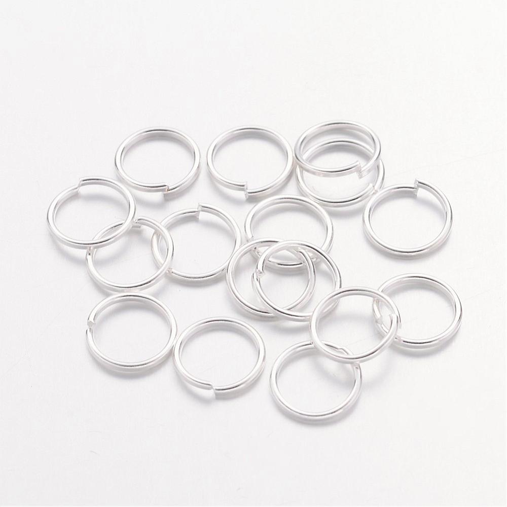 PandaHall Iron Jump Rings, Close but Unsoldered, Silver Color, Single Ring  8MM, 0.7mm thick; about 6.6mm inner diameter, about 130pcs/50g...