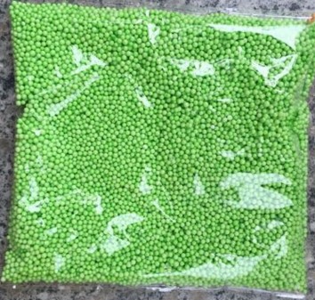 PandaHall Foam Beads Balls DIY Crafts, Round, No Hole, LimeGreen, 2.5~3.5mm Plastic Green