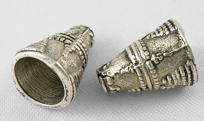 PandaHall Tibetan Silver Bead Caps, Lead Free, Cadmium Free and Nickel Free, Tube, Antique Silver, about 9mm wide, 11.5mm long, hole: 2mm...