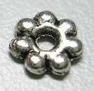 PandaHall Tibetan Style Spacer Beads, Gear, Lead Free and Cadmium Free, Antique Silver, about 4mm in diameter, 1.2mm thick, hole: about 1mm...