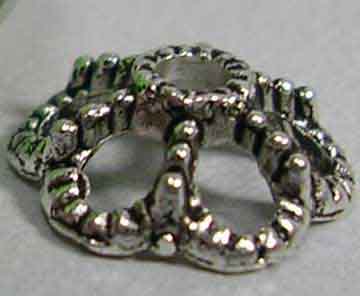 PandaHall Tibetan Silver Bead Caps, Lead Free & Cadmium Free, Flower, Antique Silver, about 10mm in diameter, Hole: 2mm Alloy