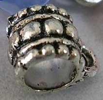 PandaHall Tibetan Silver Hangers, Bail Beads, Lead Free & Nickel Free & Cadmium Free, Cup, Antique Silver, 7.2mmx6.5mm, Hole: 5mm; 2mm inner...