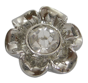 PandaHall Alloy Multi-Strand Links, with Grade A Middle East Rhinestone, Flower, Platinum Color, about 14mm wide, 16mm long, 6mm thick, hole...