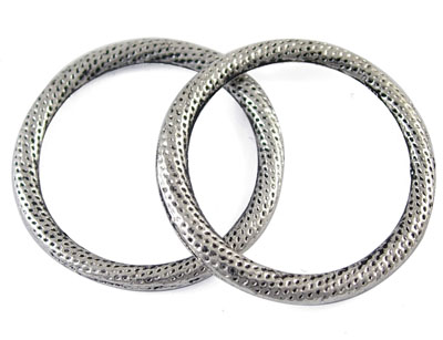 PandaHall Tibetan Silver Linking Rings, Circle Frames, Antique Silver, about 29mm in diameter, 2.1mm thick, hole: about 2.3mm Alloy Round
