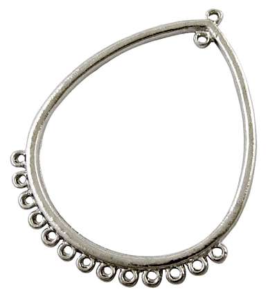 PandaHall Tibetan Style Connectors, Zinc Alloy Connectors, Lead Free,Cadmium Free and Nickel Free, Drop, Antique Silver, 47mm long, 36mm...