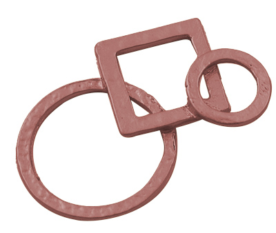 PandaHall Alloy Linking Rings, Lead Free and Cadmium Free, Red Copper Color, 35mm long, 21mm wide, 4mm thick Alloy Ring