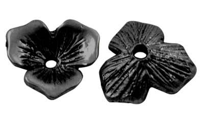 PandaHall Alloy Beads Caps, Gunmetal, Lead Free, Nickel Free and Cadmium Free,  about 11mm in diameter, 2.5mm thick, hole: 1.5mm Alloy