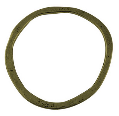PandaHall Tibetan Style Linking Rings, Rondelle, Lead Free & Cadmium Free, Antique Bronze, 51x49x1.5mm Alloy Ring