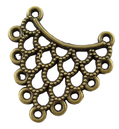 PandaHall Tibetan Style Alloy Links, Lead Free and Cadmium Free, Triangle, Antique Bronze, about 23.5mm long, 23.5mm wide, 1mm thick, hole...