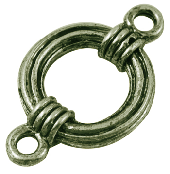 PandaHall Alloy Links, Lead Free and Cadmium Free, Ring, Antique Bronze, 18x18x5mm, Hole: 2.5mm Alloy Ring