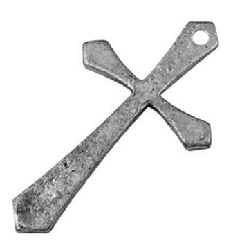 PandaHall Alloy Pendants, Lead Free and Cadmium Free, Cross, Antique Silver Color, about 33mm long, 19mm wide, 1.5mm thick, hole: 1mm Alloy...