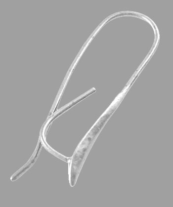 PandaHall Brass Earring Hooks, Nickel Free, Platinum, 26.5x2x1.5mm Brass