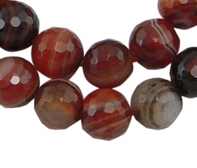 PandaHall Gemstone Beads Strand, Natural Agate, Faceted Round, Dyed & Heated, Black, about 14mm in diameter, hole: 1mm, 28 pcs/strand, 15"...