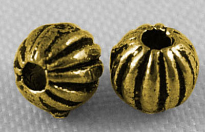 PandaHall Tibetan Style Spacer Beads, Lead Free, Cadmium Free and Nickel Free, Round, Antique Golden Color, Size: about  4mm in diameter...