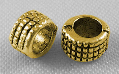 PandaHall Tibetan Style Beads, Antique Golden Color, Lead Free & Cadmium Free, Column, Size: about 5mm in diameter, 3mm long, hole: 3mm...