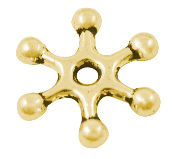 PandaHall Tibetan Silver Snowflake Spacer Beads, Lead Free & Nickel Free & Cadmium Free, Antique Golden Color, about 16mm long, 14mm wide...