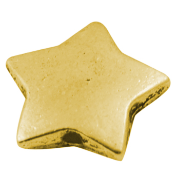 PandaHall Tibetan Silver Beads, Christmas Star, Antique Golden Color, Lead Free, Cadmium Free, Size: about 16mm long, 17mm wide, 4mm thick...