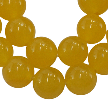 PandaHall Natural Dyed Jade Beads Strands, Yellow Aventurine, Round, about 8mm in diameter, hole: 1mm, about 49pcs/strand, 16" Yellow Jade...