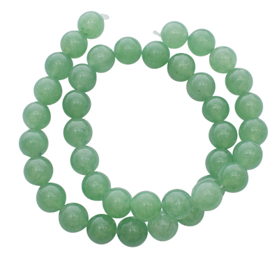 PandaHall Dyed Natural White Jade Beads, Imitate Green Aventurine, Round, about 8mm in diameter, hole: 1mm; about 48pcs/strand, 15" White...