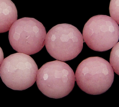 PandaHall Natural Gemstone Beads Strands, White Jade, Faceted Round, Dyed, Plum, about 8mm in diameter, hole: 0.8mm, 48 pcs/strand, 15"...