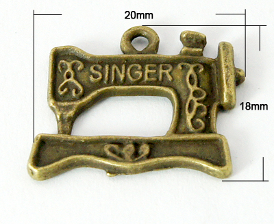 PandaHall Tibetan Silver Pendants, Lead Free and Cadmium Free, Antique Bronze, Sartorius, about 18mm long, 20.5mm wide, 2mm thick, hole: 2mm...