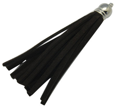 PandaHall Suede Tassels, with Platinum Color Brass Findings, Nice for DIY Earring or Cell Phone Straps Making, Black, 10x60~83mm, Hole: 2mm...
