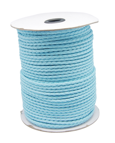 PandaHall Korean PU Cord, SkyBlue, 4mm, about 100yards/roll Imitation Leather Blue