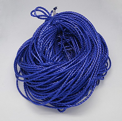 PandaHall Imitation Leather Cord, Blue, 4mm Imitation Leather Round Blue