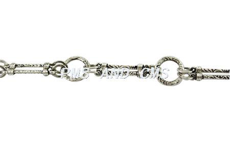 PandaHall Handmade Alloy Chains, Lead Free & Nickel Free, Antique Silver, Link: 3-14mm wide, 14-25mm long, about 35"/strand Alloy