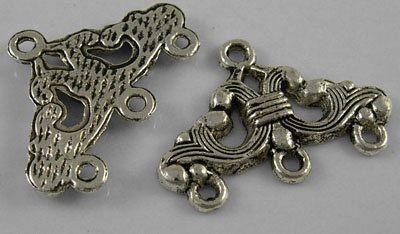 PandaHall Tibetan Style Chandelier Components, Lead Free & Cadmium Free, Triangle, Antique Silver, about 23.8mm wide, 16mm long, 2mm thick...