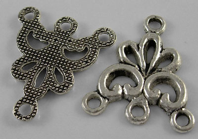 PandaHall Triangle Tibetan Silver Chandelier Components Links, Lead Free and Cadmium Free, Triangle, Antique Silver, 20x17mm, Hole: 2mm...