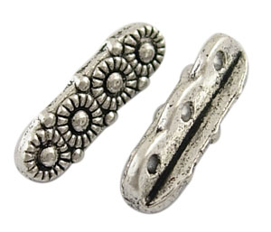 PandaHall Tibetan Style Spacer Bars, Lead Free and Cadmium Free, Rectangle, Antique Silver Color, about 14mm long, 4.5mm wide, 4mm thick...