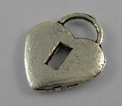 PandaHall Tibetan Style Metal Charms, Lead Free & Cadmium Free, Heart, Antique Silver, 16x13x4mm, Hole: 4.5mm Alloy Heart