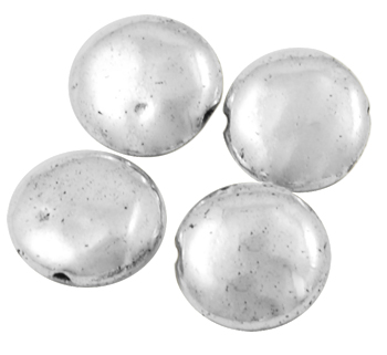 PandaHall Tibetan Silver Beads, Lead Free & Nickel Free & Cadmium Free, Flat Round, Antique Silver, about 9mm in diameter, 4mm thick, hole...