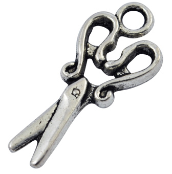 PandaHall Tibetan Silver Pendants, Lead Free, Nickel Free and Cadmium Free, Scissors, Antique Silver Color, about 28mm long, 12.5mm wide...