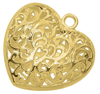 PandaHall Tibetan Style Pendants, Large Heart Pendant for Long Necklace, Lead Free, Golden, 51x50x17mm, Hole: 5mm Alloy Heart
