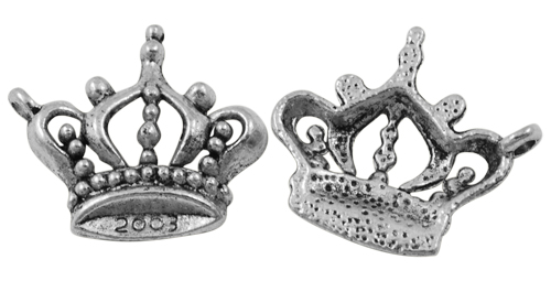 PandaHall Tibetan Style Metal Alloy Crown Pendants, Antique Silver, Lead Free & Cadmium Free & Nickel Free; 22x19.5x4mm, Hole: 2mm Alloy...
