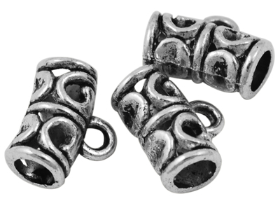 PandaHall Tibetan Style Hangers, Bail Beads, Lead Free, Cadmium Free and Nickel Free, Antique Silver, about 11.5mm long, 9mm wide, 5.5mm...