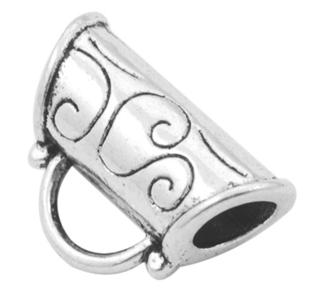 PandaHall Tibetan Silver Pendants, Lead Free and Cadmium Free, Antique Silver, about 20.5mm long, 14.5mm wide, 9mm thick, hole: 5.5mm Alloy...