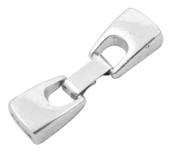 PandaHall Tibetan Silver Fold Over Clasps, Lead Free and Cadmium Free and Nickel Free, Antique Silver, 40x13x6.5mm, hole: 9x2.5mm;...