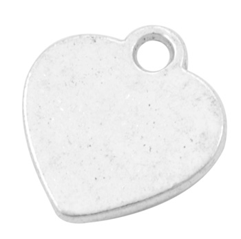 PandaHall Tibetan Silver Alloy Blank Stamping Tag Charms Pendants, Lead Free, Cadmium Free and Nickel Free, Heart, Antique Silver, about...