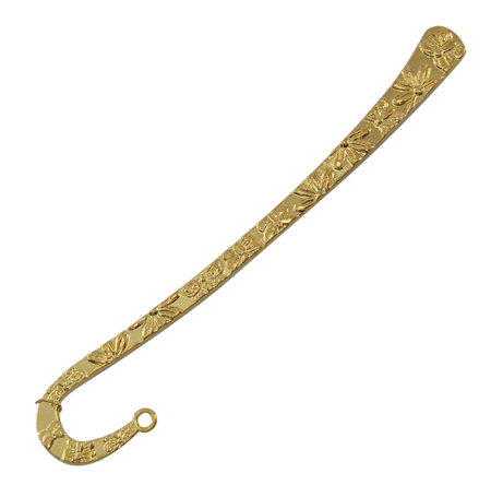 PandaHall Tibetan Style Bookmarks, Lead Free, Nickel Free and Cadmium Free, Golden, 124x20mm, Hole: 2mm Alloy