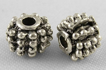 PandaHall Tibetan Silver Spacer Beads, Lead Free and Cadmium Free and Nickel Free, Rondelle, Antique Silver, about 6mm wide, 5mm long, hole...