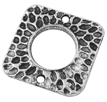 PandaHall Tibetan Silver Connector Connectors/Links, Square, Lead Free and Cadmium Free, Square, Antique Silver, about 18mm long, 18mm wide...
