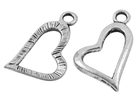 PandaHall Tibetan Silver Pendant, Heart, Lead Free & Cadmium Free & Nickel Free, about 20mm long, 11mm wide, 2mm thick, hole...